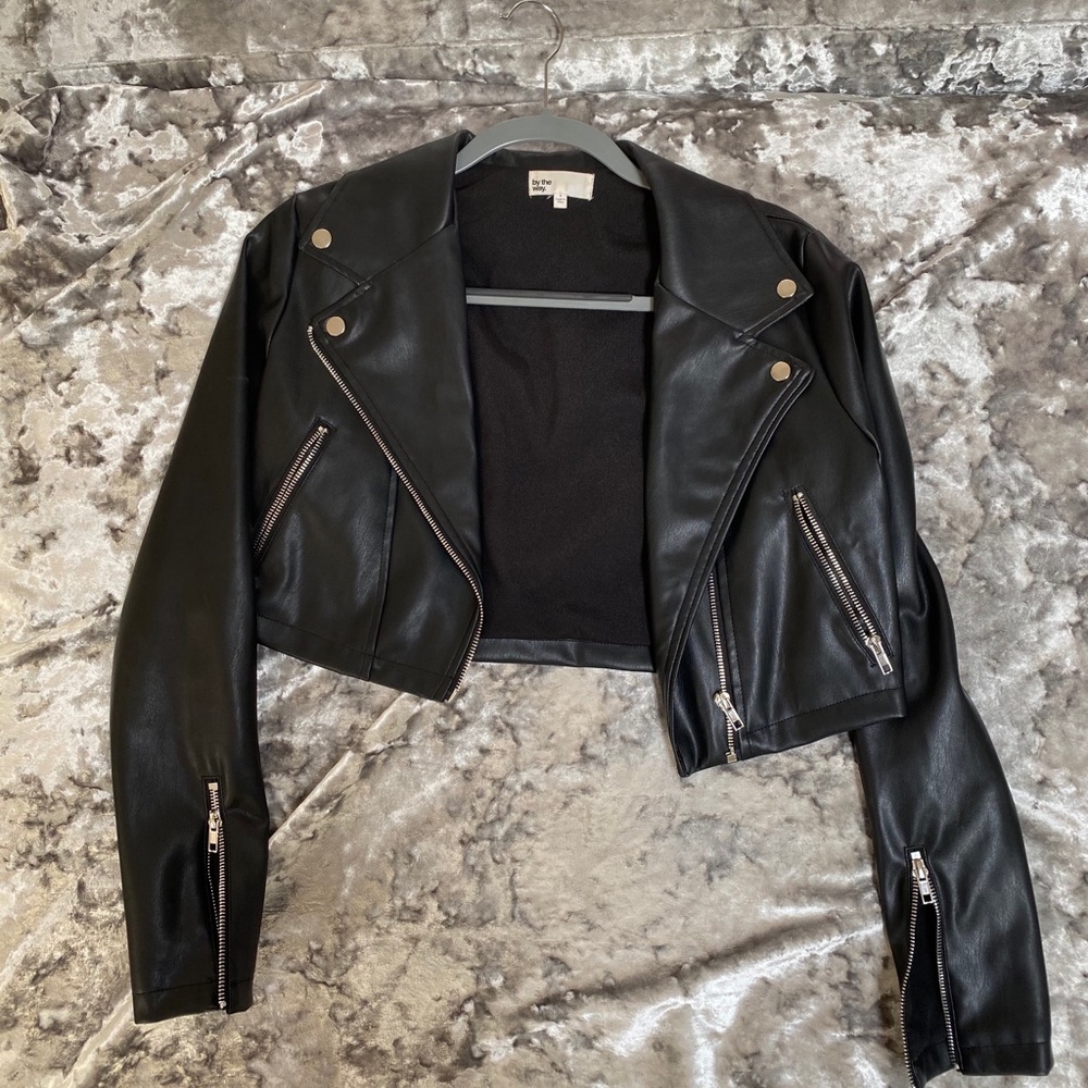 Faux leather jacket